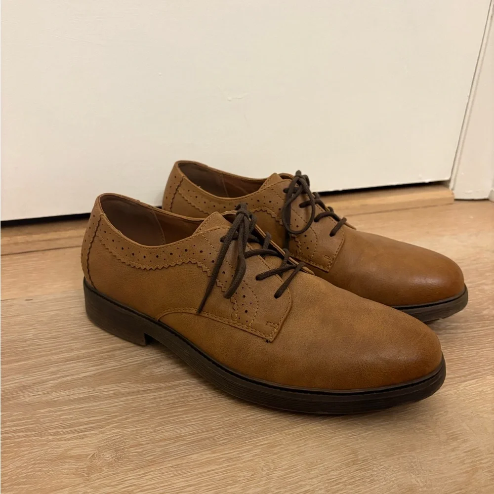 Frye & Co Men's Grant Oxford Shoes Cognac Brown 9.5M